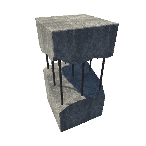 Concrete Column Broken 1 Type 4 Moveable